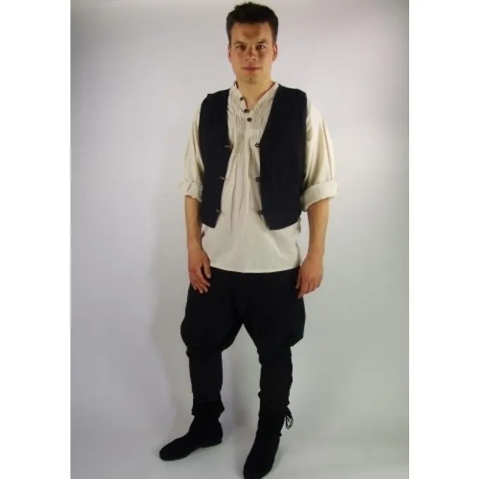 Leonardo Carbone 17th Century Doublet With Buttons, Black