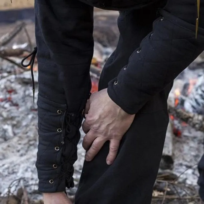 Epic Armoury Black Gambeson Vambraces, Pair - Image 4