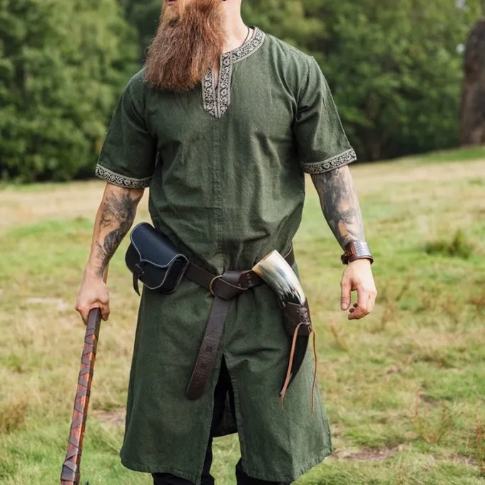 Leonardo Carbone Celtic Tunic, Short Sleeves, Green - Image 3