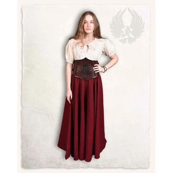 Mytholon Corset Isolde With Flowers, Brown - Image 2