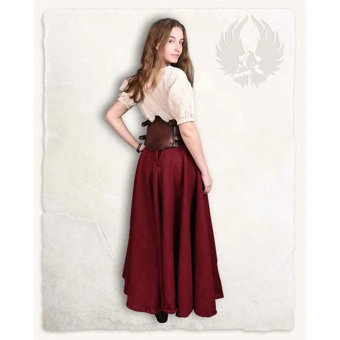 Mytholon Corset Isolde With Flowers, Brown - Image 3