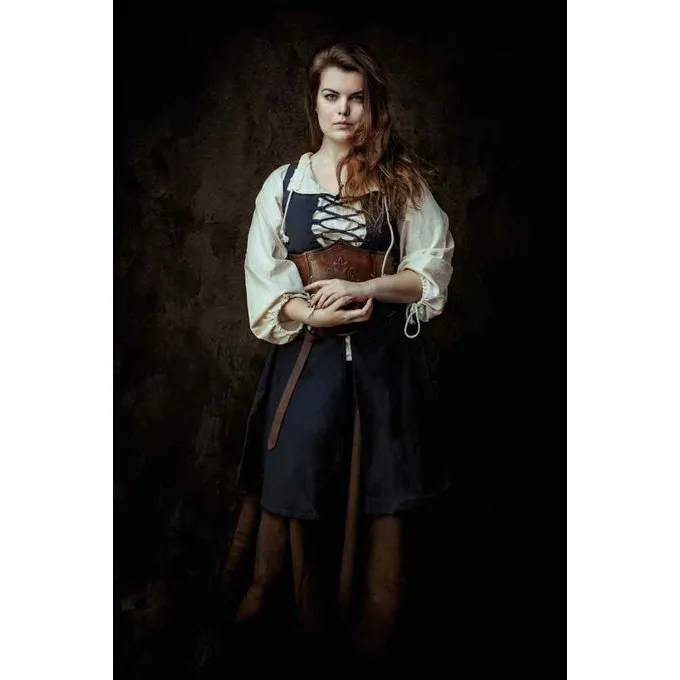 Mytholon Corset Isolde With Flowers, Brown - Image 5