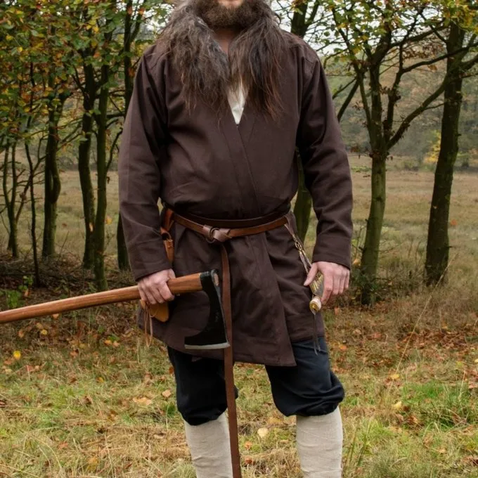 Early Medieval Kaftan Njord, Brown - Image 2