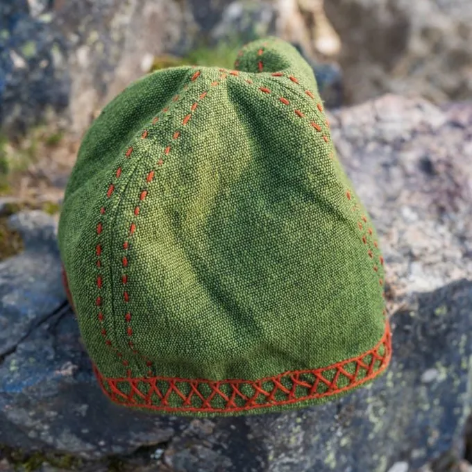 Leonardo Carbone Embroidered Viking Hat Ulf, Green - Image 2