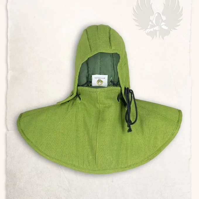Mytholon Gambeson Hood And Collar Aulber Linen Green