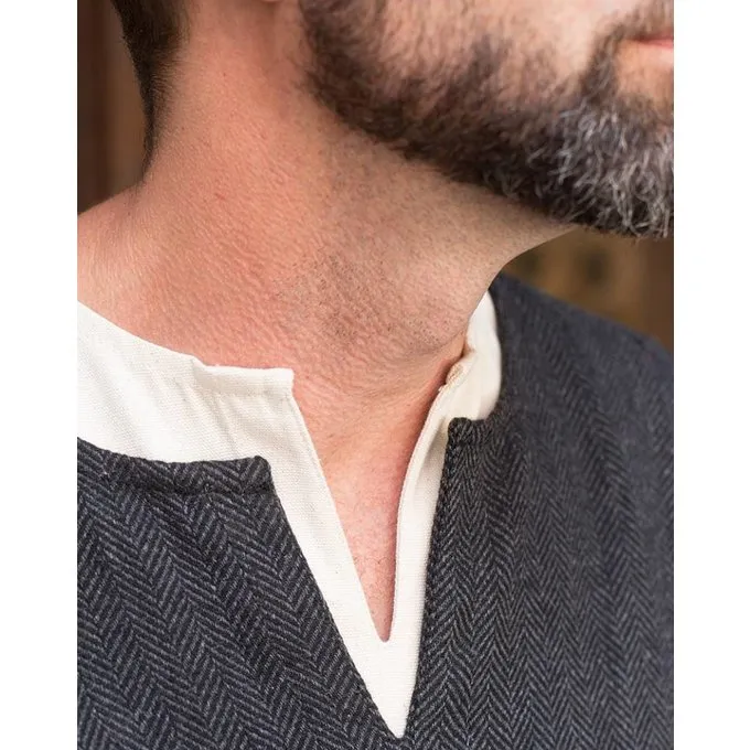 Burgschneider Herringbone Tunic Tyr, Black - Image 3