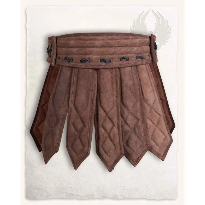 Mytholon Leather Gambeson Skirt Tenebra, Brown - Image 2