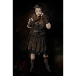 Mytholon Leather Gambeson Skirt Tenebra, Brown