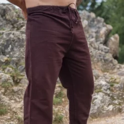 Leonardo Carbone Linen Viking Trousers, Brown