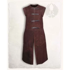 Mytholon Long Vest Garen, Brown Leather