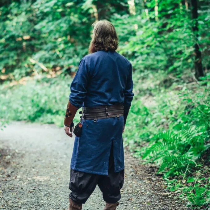 Leonardo Carbone Long Viking Tunic Hvitserk, Blue - Image 3