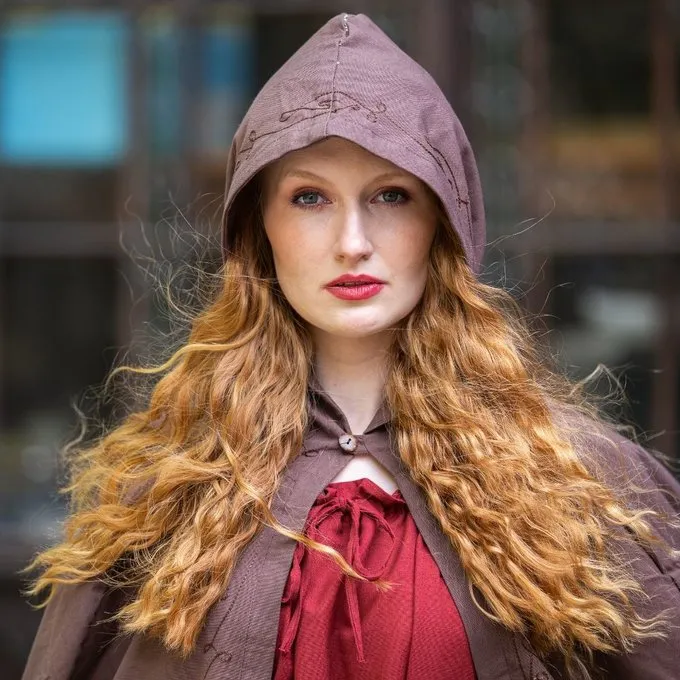 Leonardo Carbone Medieval Cloak Erna, Brown - Image 2