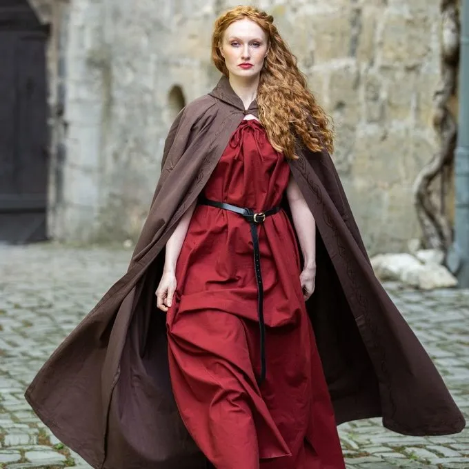 Leonardo Carbone Medieval Cloak Erna, Brown - Image 3