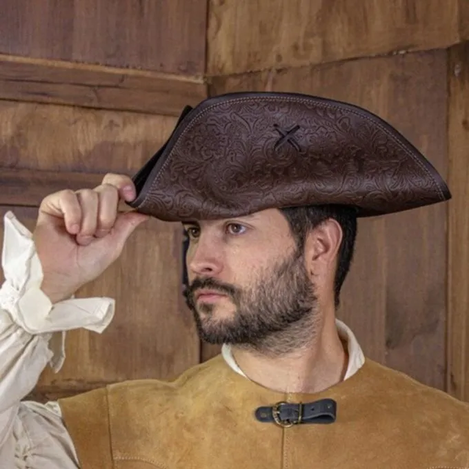 Rawblade Pirate Hat Jack Rackham, Deluxe, Brown - Image 3