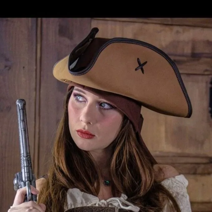 Rawblade Pirate Hat Jack Rackham, Light Brown - Image 3