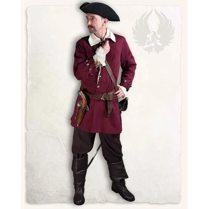 Mytholon Pirate Jacket Enigo, Burgundy - Image 4