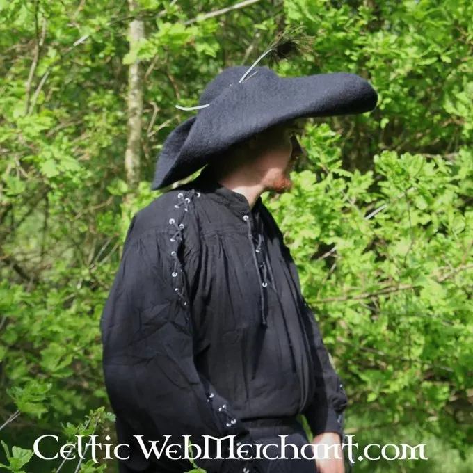 Leonardo Carbone Pirate Shirt With Laces, Black - Image 6