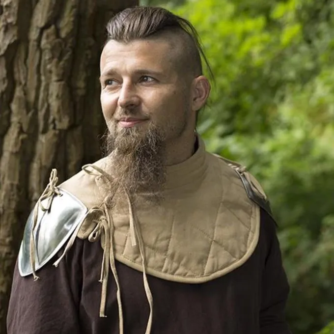 Epic Armoury RFB Padded Collar With Pauldrons, Beige - Image 6