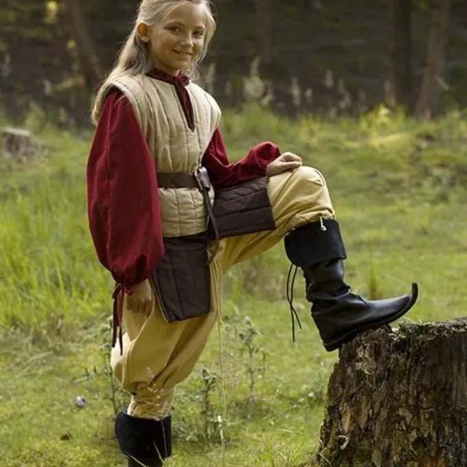 Epic Armoury RFB Sleeveless Gambeson For Children, Beige - Image 3