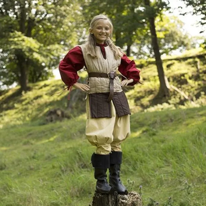 Epic Armoury RFB Sleeveless Gambeson For Children, Beige - Image 5