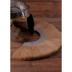 Deepeeka Roman Helmet Crest, White, Metal Base