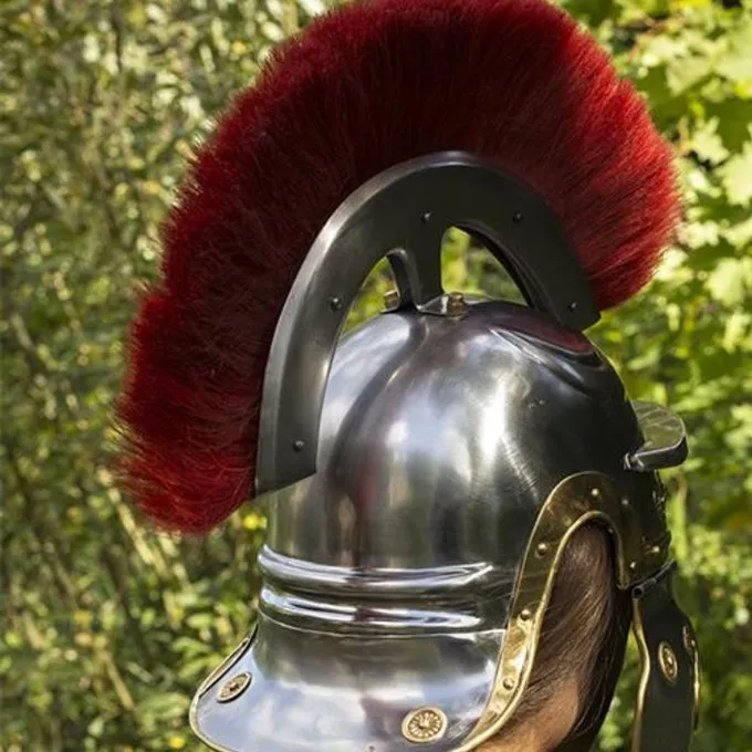 Epic Armoury Roman Legionary Helmet With Red Crest - Image 3