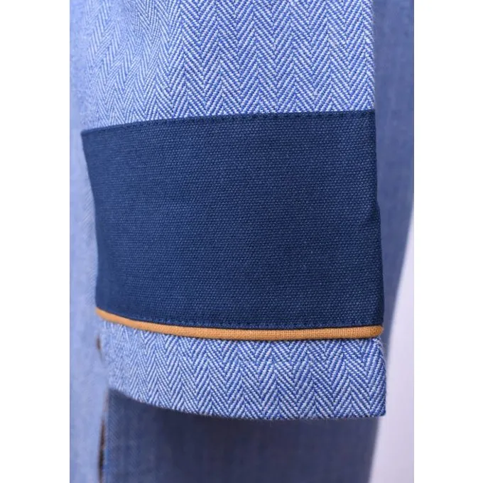 Thorsberg Tunic Herringbone Motif, Blue - Image 4