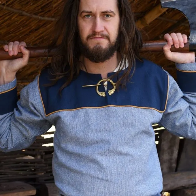 Thorsberg Tunic Herringbone Motif, Blue - Image 5