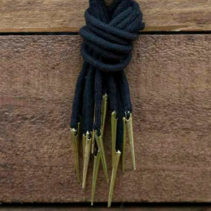 Epic Armoury Tie Laces With Aiglets, Set Of 6, Black