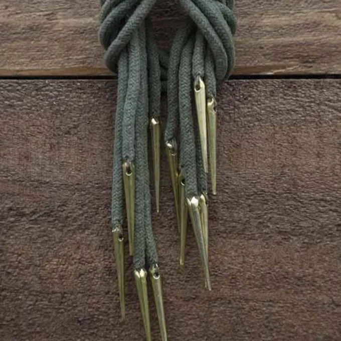 Epic Armoury Tie Laces With Aiglets, Set Of 6, Green