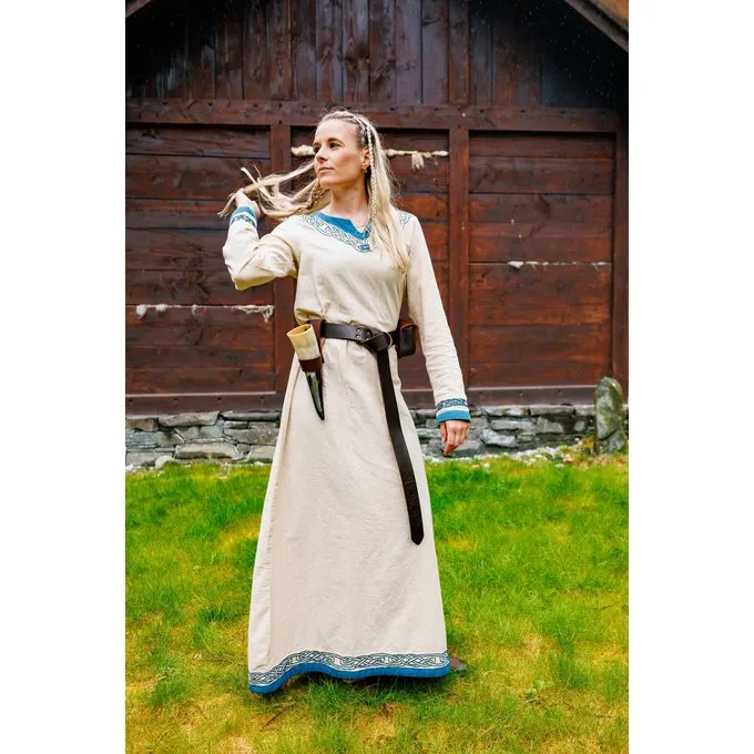 Leonardo Carbone Viking Dress Lagertha, Natural-blue