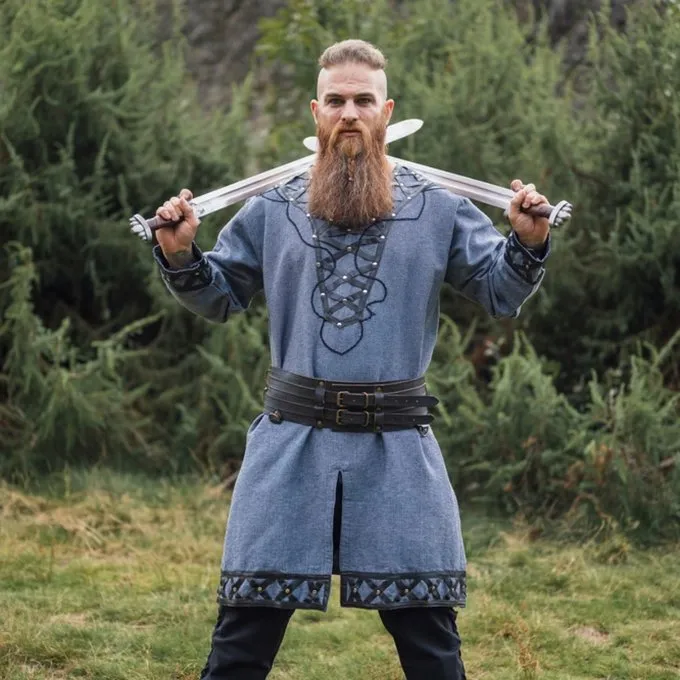 Leonardo Carbone Viking Tunic Farulfr, Blue-grey