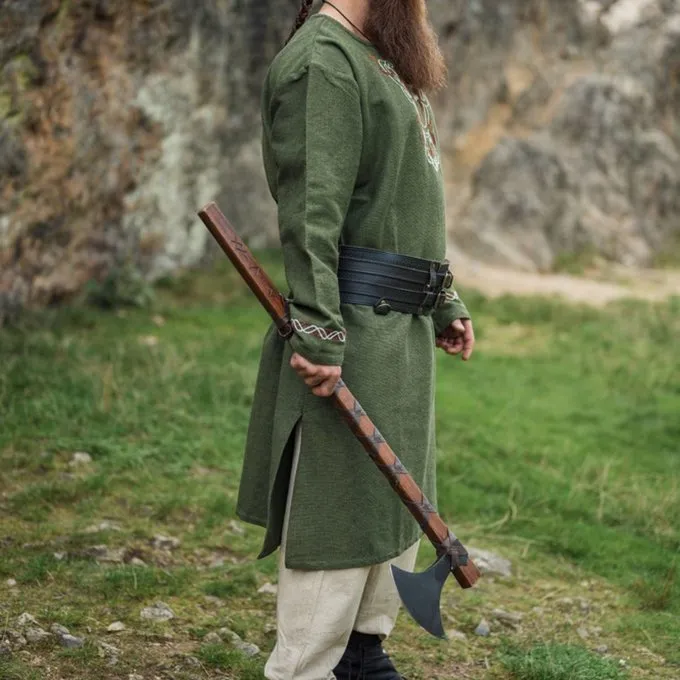 Leonardo Carbone Viking Tunic Wolf Fenrir, Green - Image 3