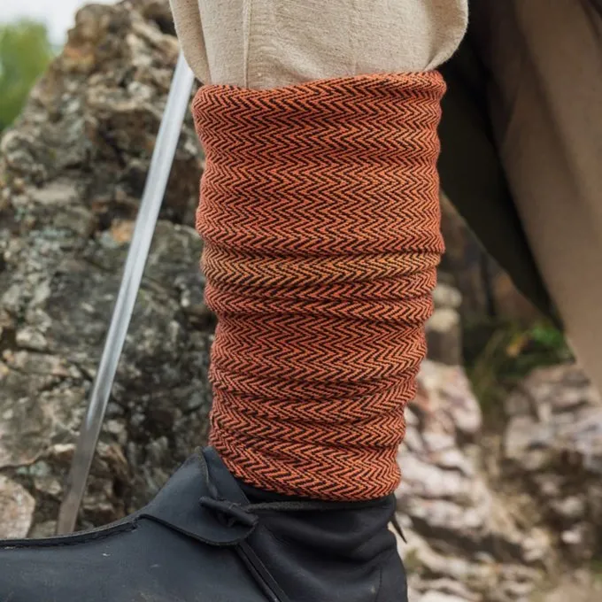 Leonardo Carbone Viking Winingas Herringbone Motif Frode, Orange - Image 3