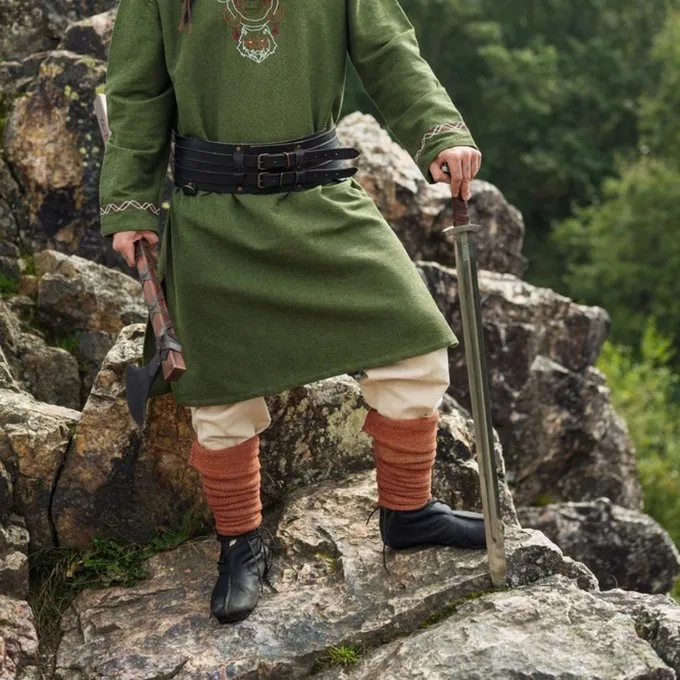 Leonardo Carbone Viking Winingas Herringbone Motif Frode, Orange - Image 5