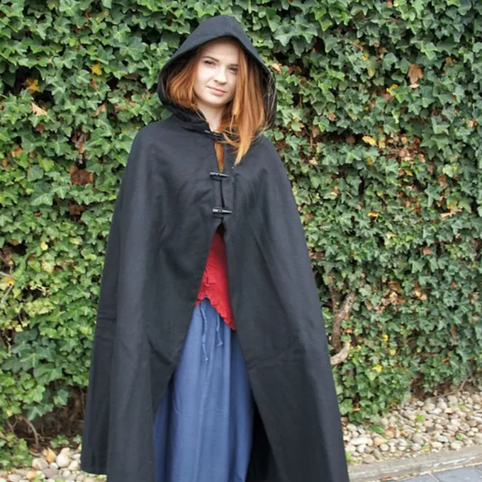 Leonardo Carbone Wool Cloak Felis, Black - Image 4